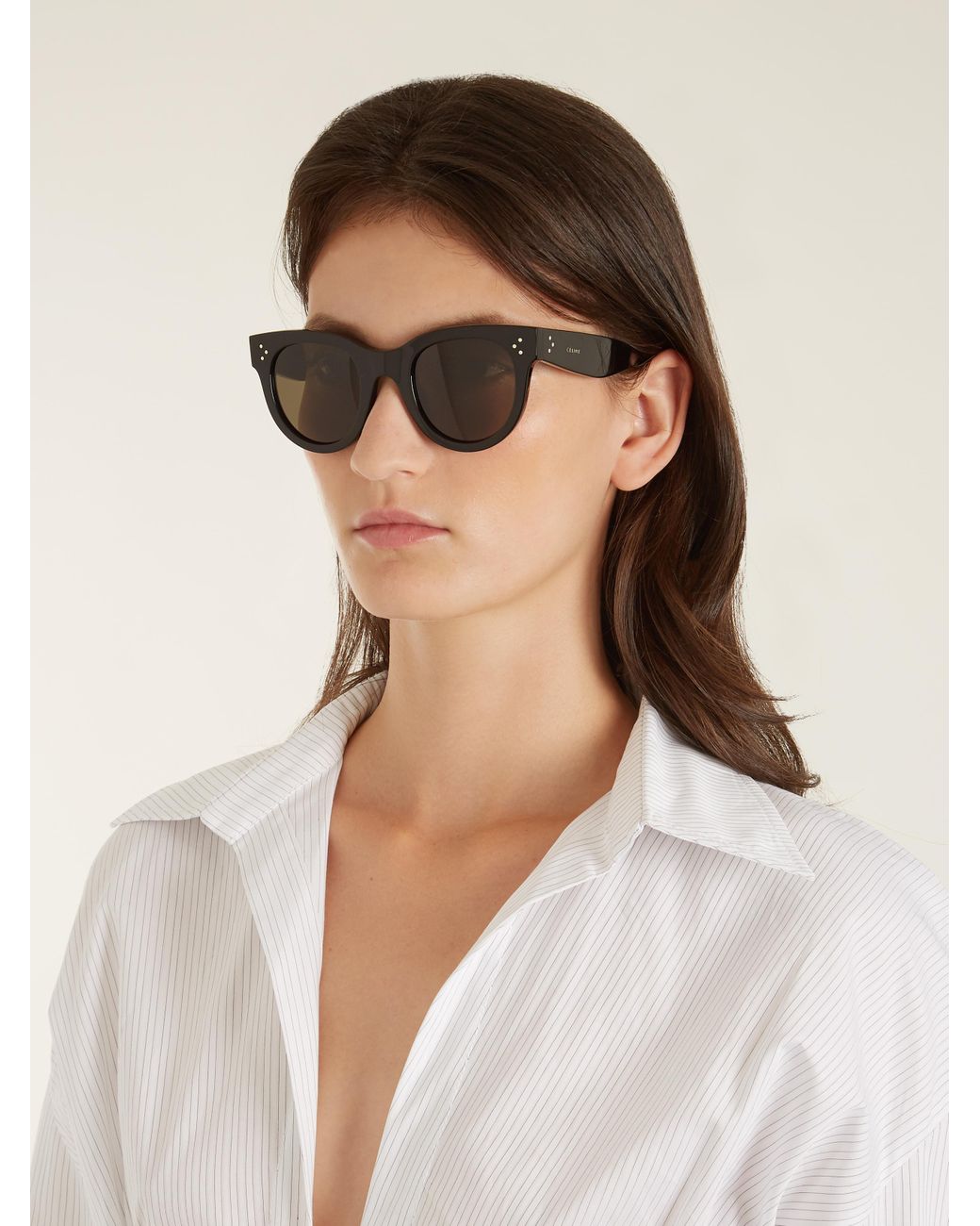 Celine Baby Audrey Acetate Sunglasses in Black | Lyst