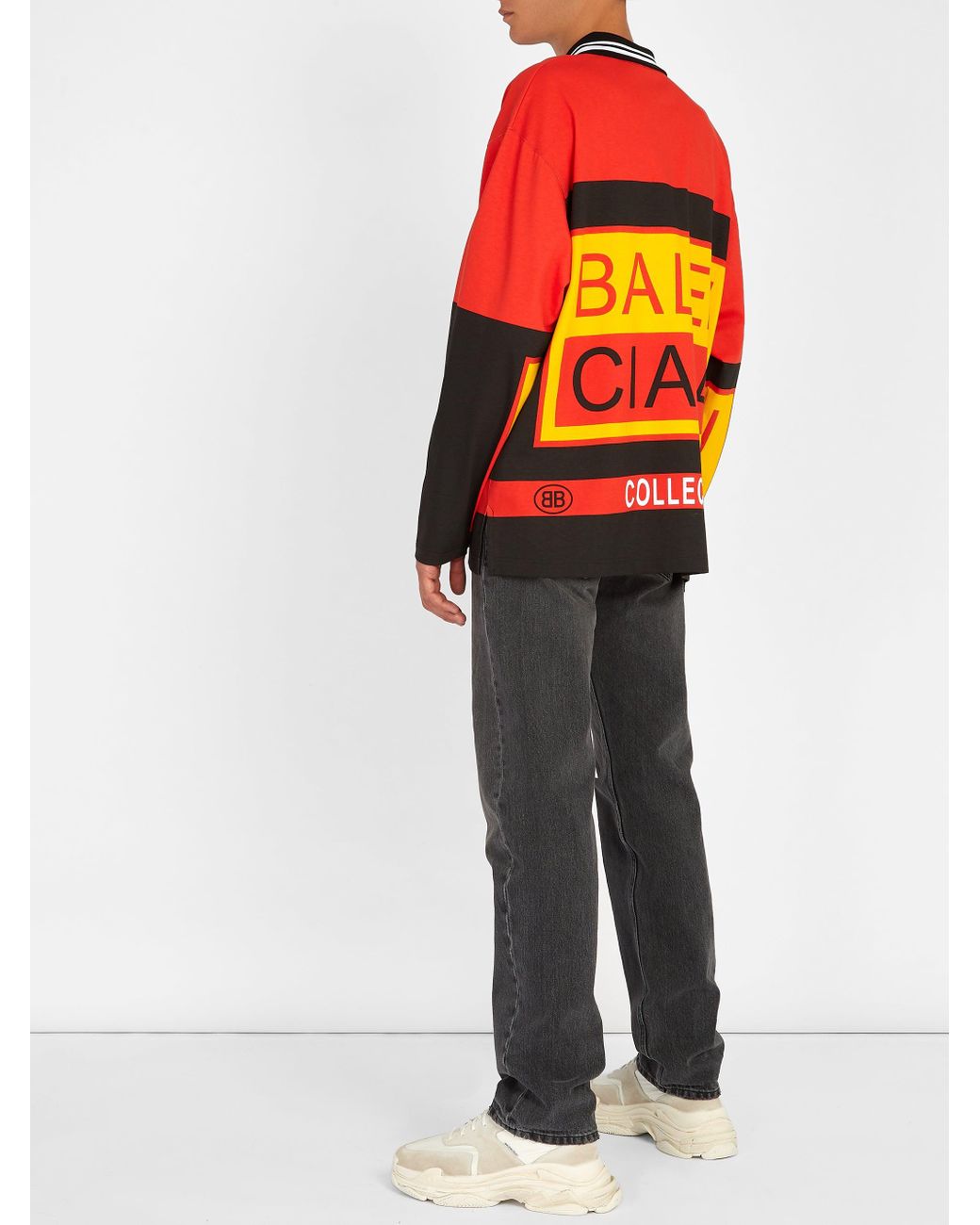 Balenciaga Long-sleeved Logo-print 
