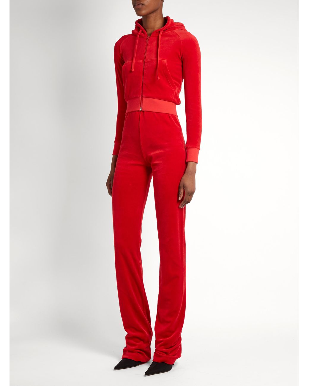 Vetements X Juicy Couture Cotton-blend Velour Tracksuit in Red | Lyst