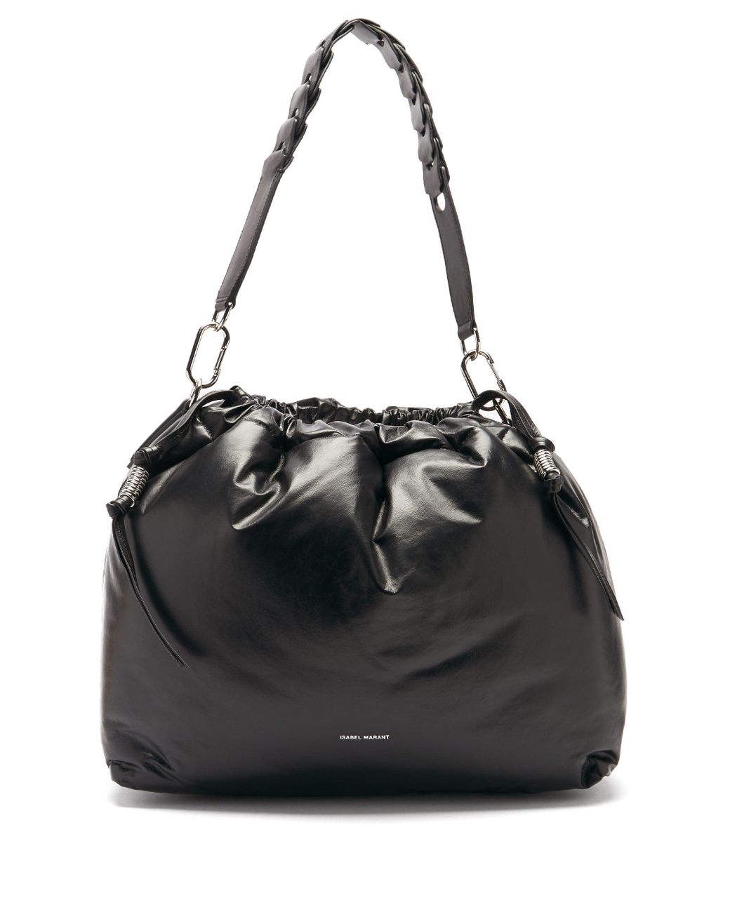 Isabel Marant Baggara Leather Shoulder Bag in Black - Lyst