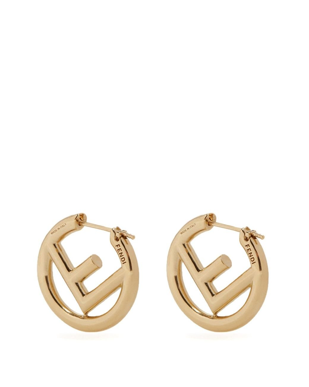 Fendi gold hoop sale earrings