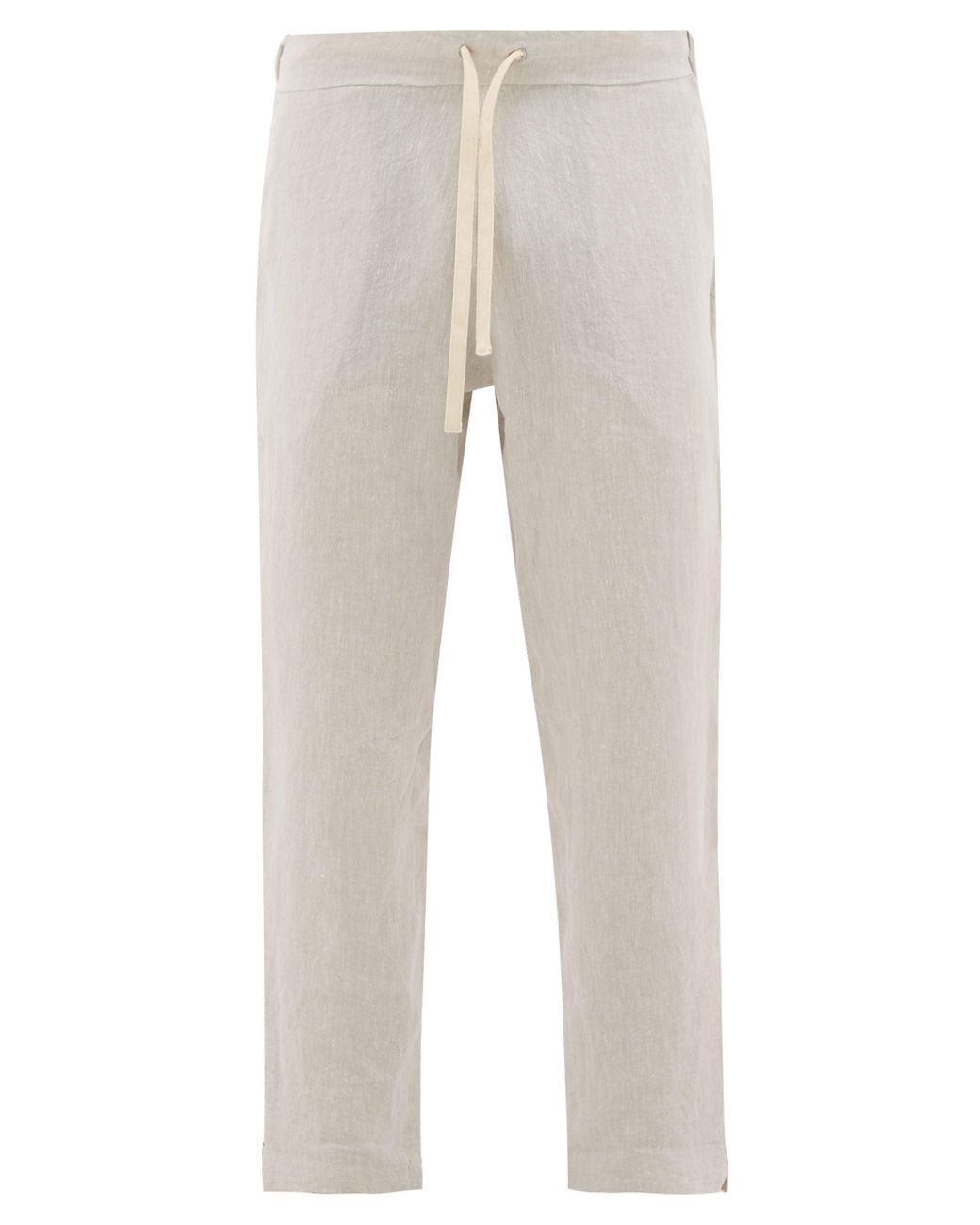 Marané Drawstring Linen Trousers in Beige (Natural) for Men - Lyst