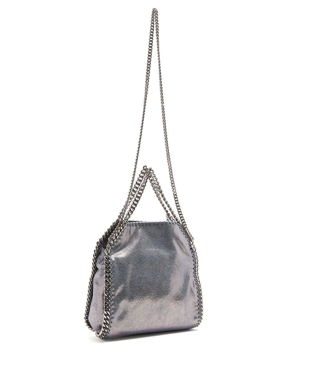 Sac bandoulière imitation daim Falabella mini Stella McCartney | Lyst