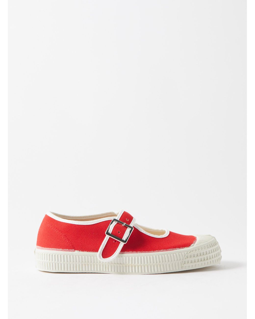 Comme des Gar ons X Novesta Canvas Mary Jane Flats in Red Lyst