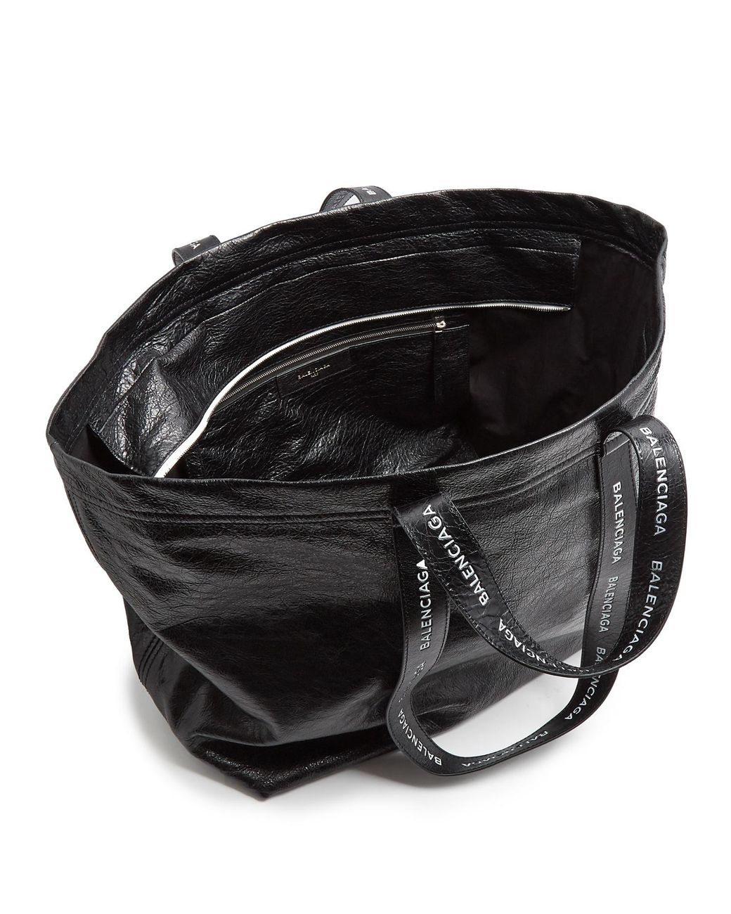 Balenciaga Carry Shopper M Leather Bag in Black White (Black) for Men | Lyst