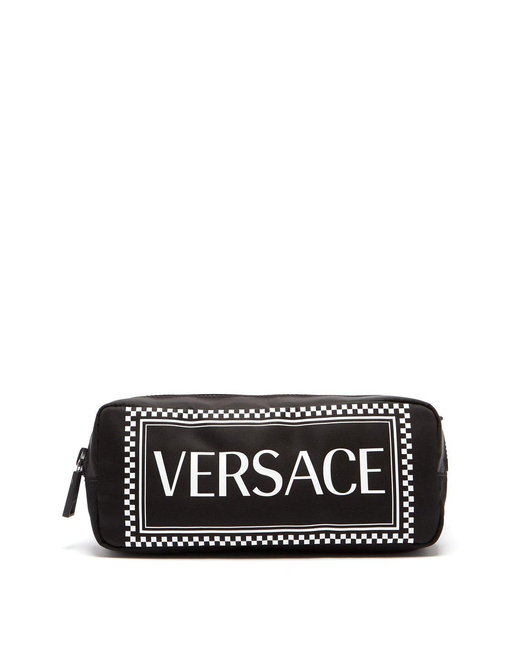 Versace Logo Print Nylon Belt Bag in Black for Men Lyst