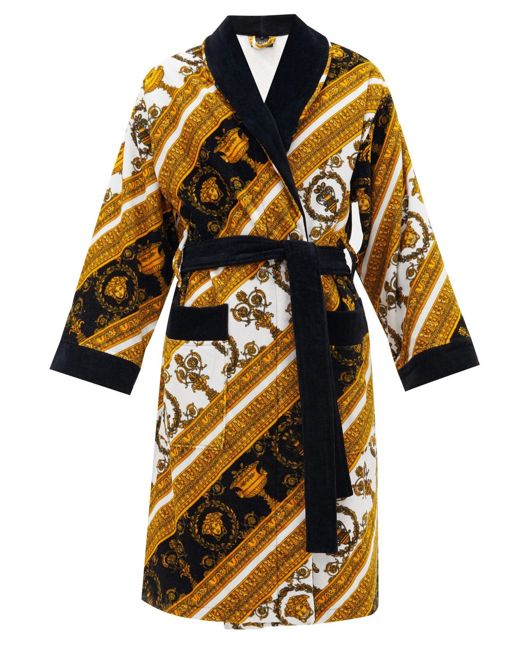 Versace Cotton White And Gold I Heart Baroque Robe For Men Save 4 Lyst