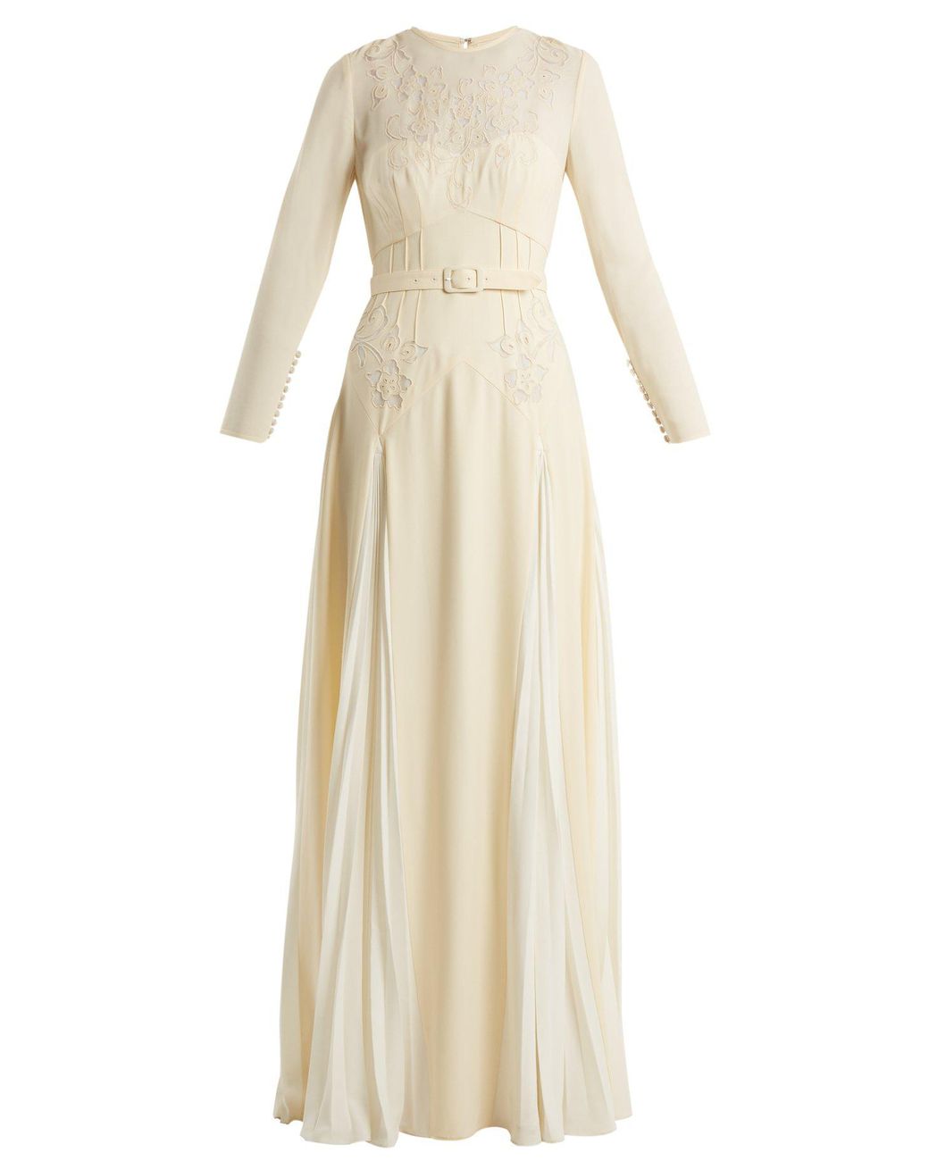 Self portrait ivory store embroidered midi dress