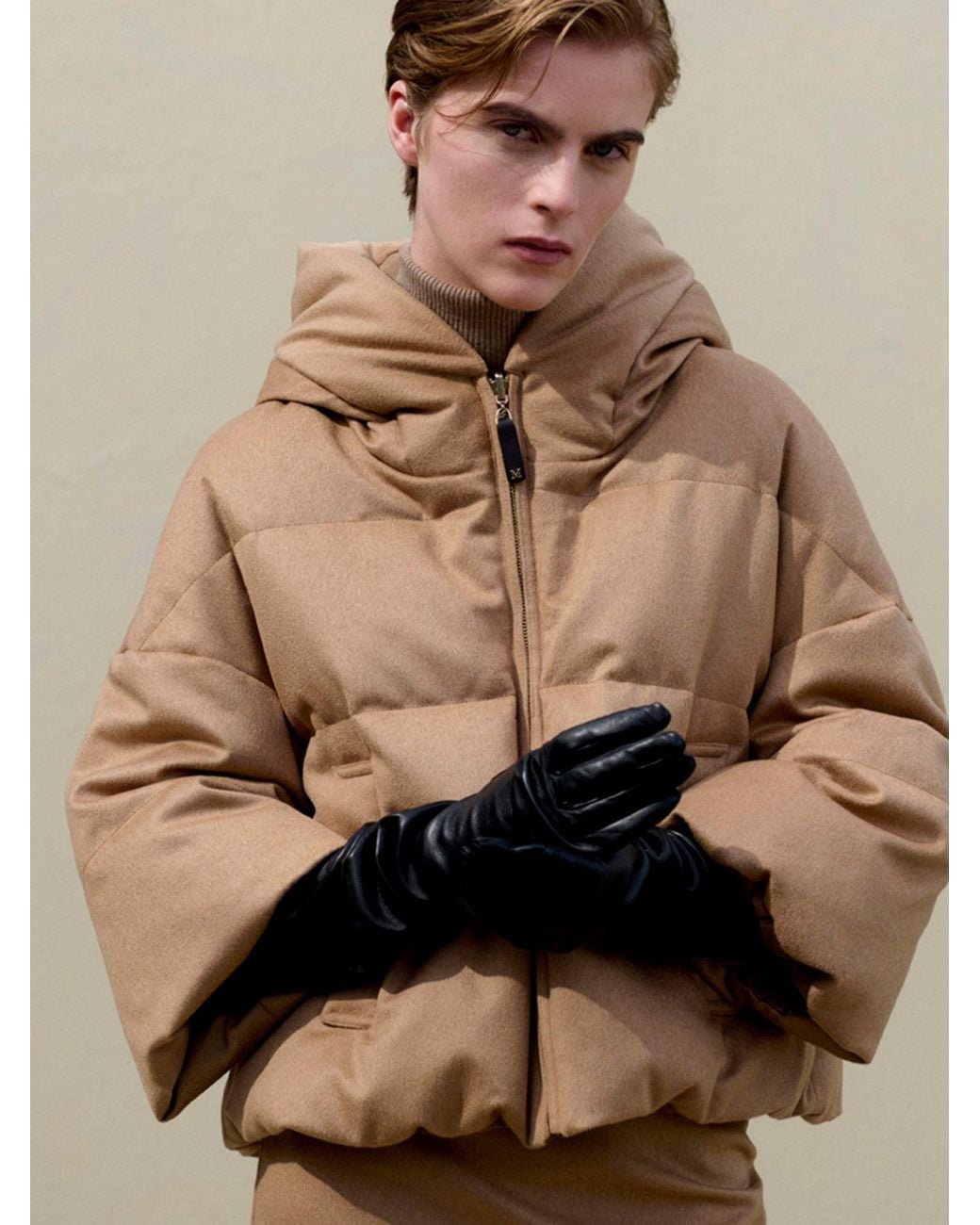 Max Mara Natural Gefüttertes Cape