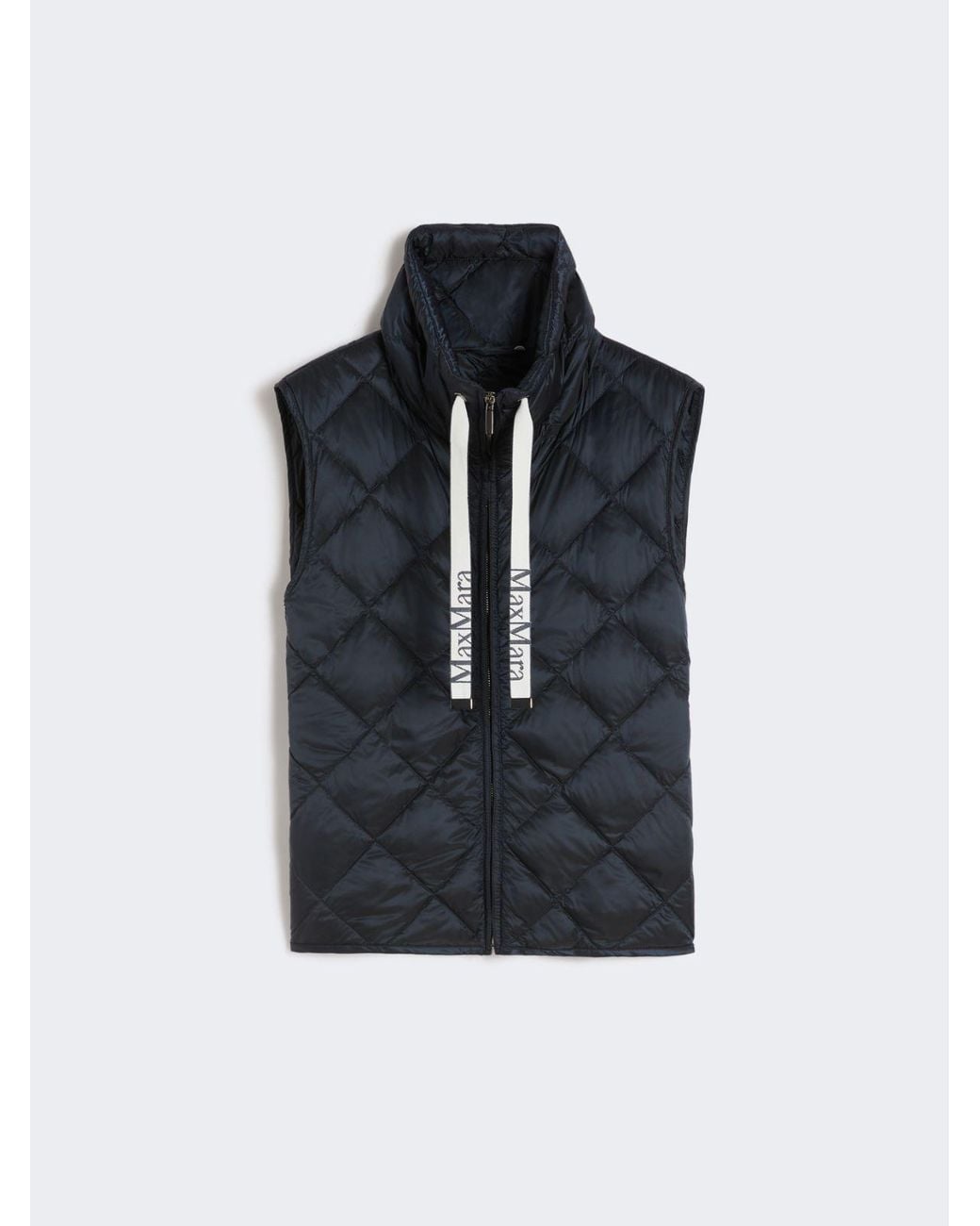 Max Mara Padded Water-Repellent Nylon Canvas Gilet in Blue | Lyst