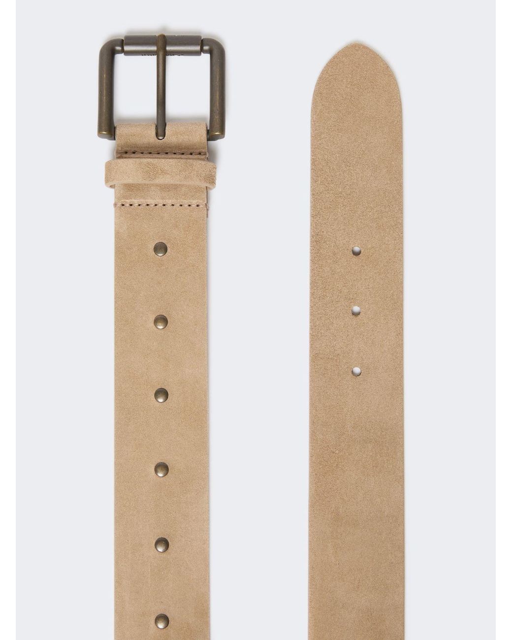 Max Mara Natural Ledergürtel Mit Nieten