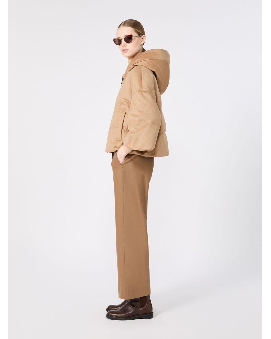 Max Mara Natural Gefüttertes Cape