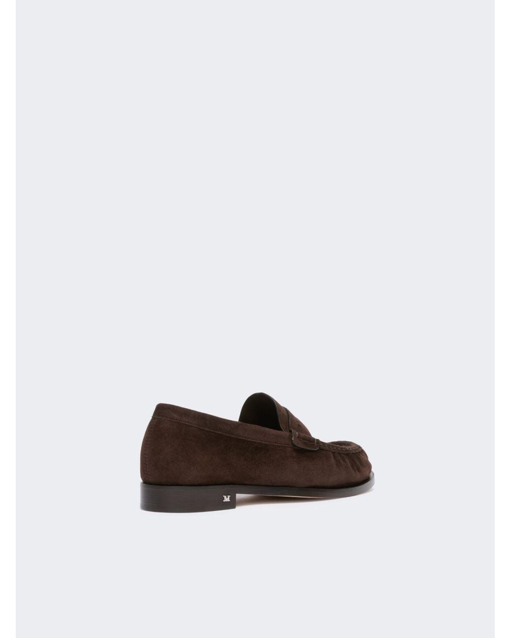 Max Mara White Suede Loafers