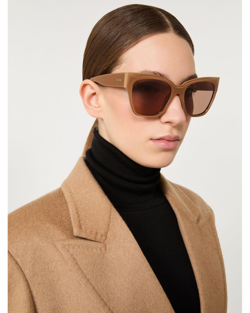 Occhiali Da Sole A Farfalla di Max Mara in Brown