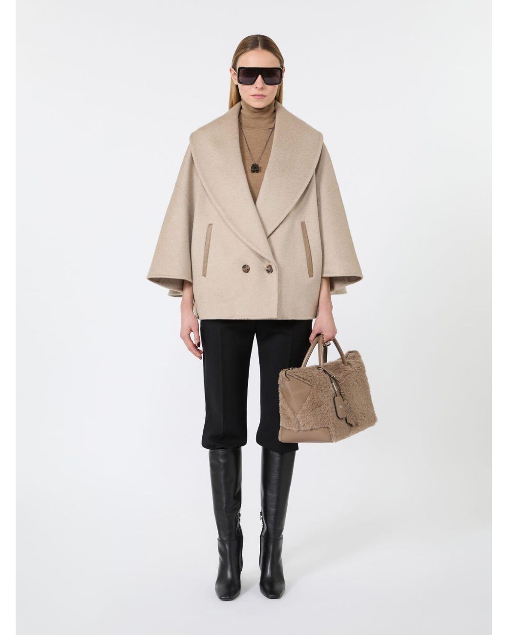 Cappa di Max Mara in Natural