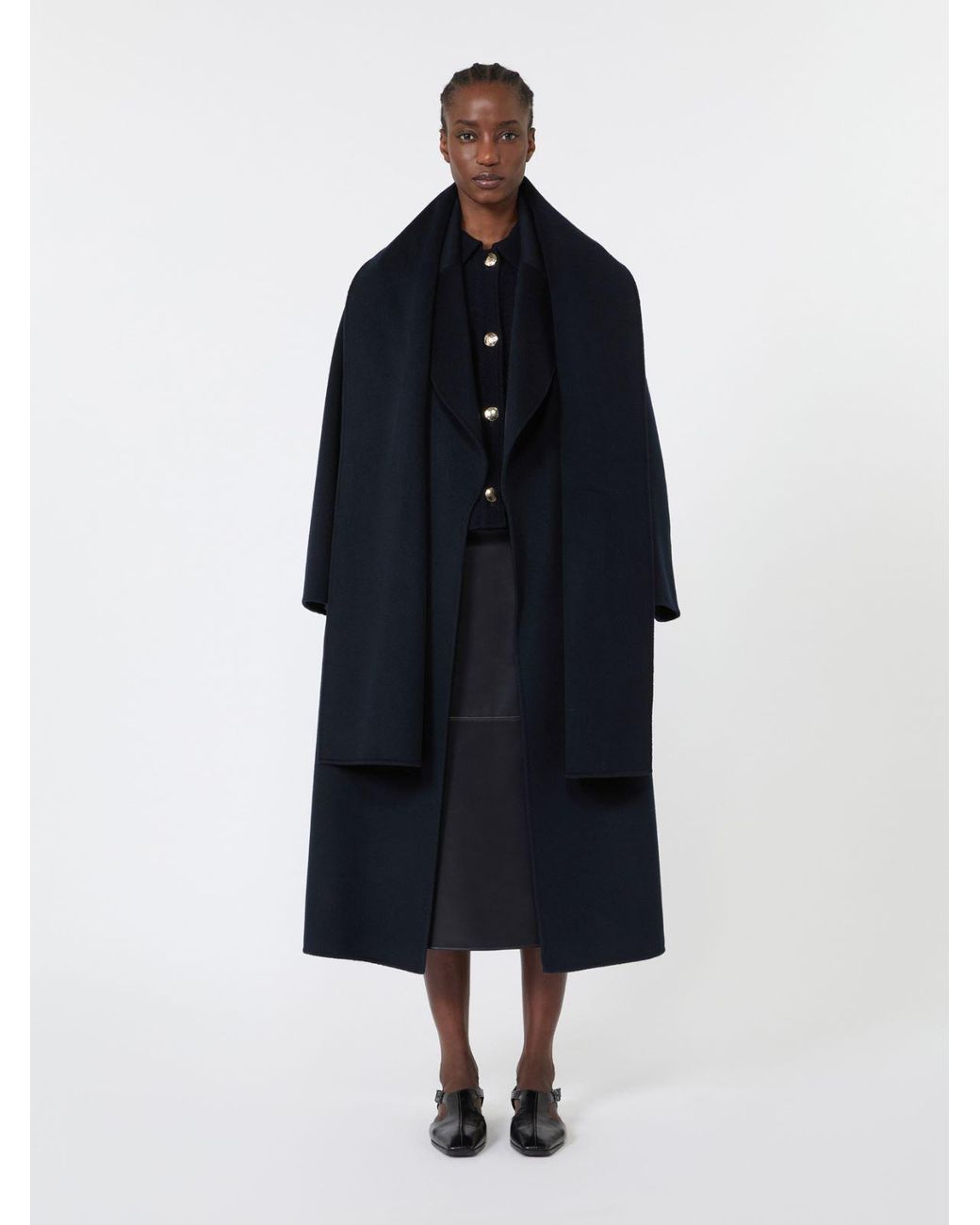 Max Mara Blue Bouclé-Look Jersey Jacket