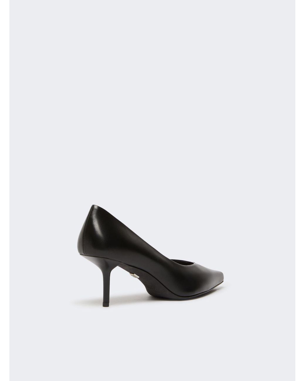 Max Mara White Pumps Aus Glattleder