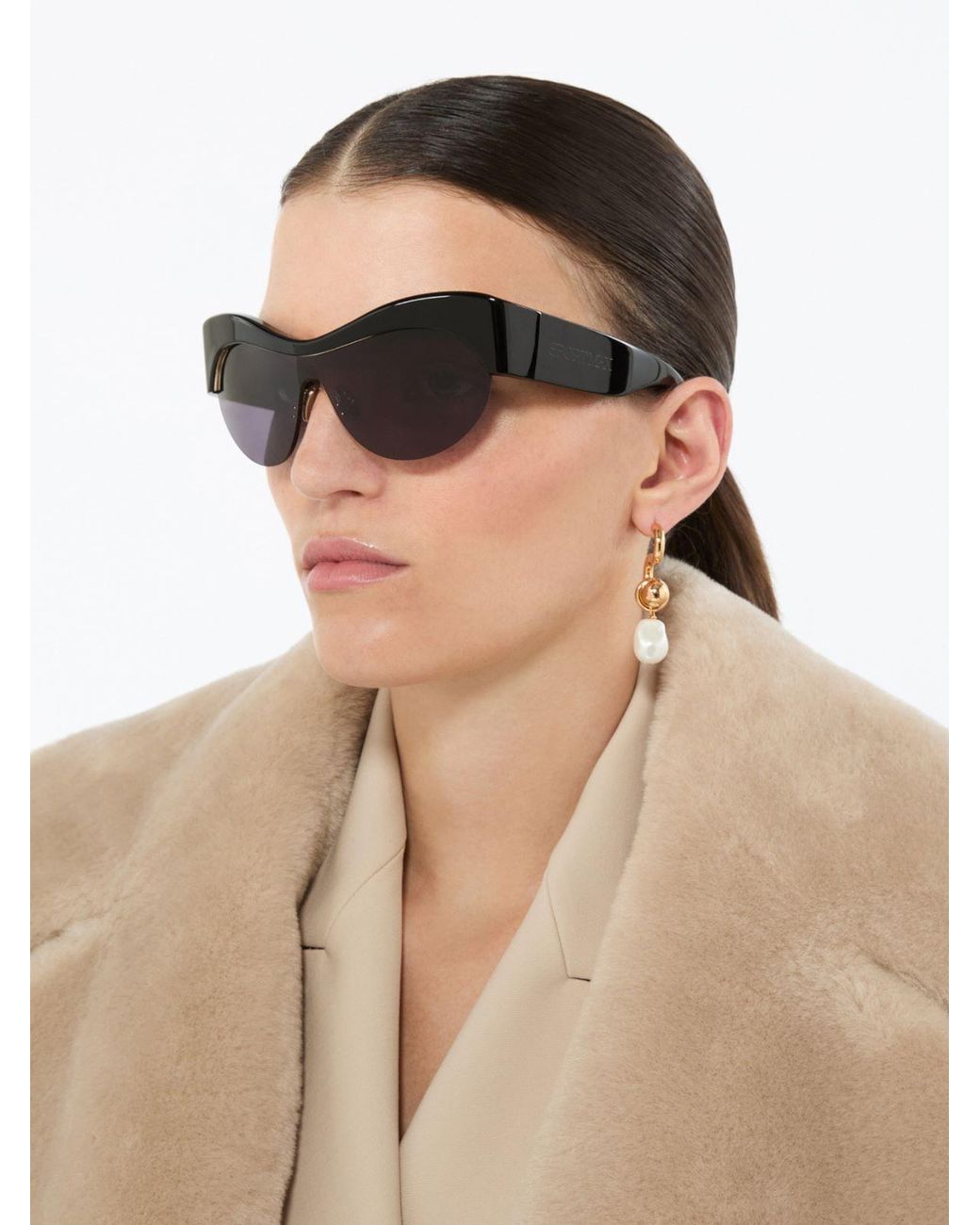 Max Mara Black Shaped Sunglasses