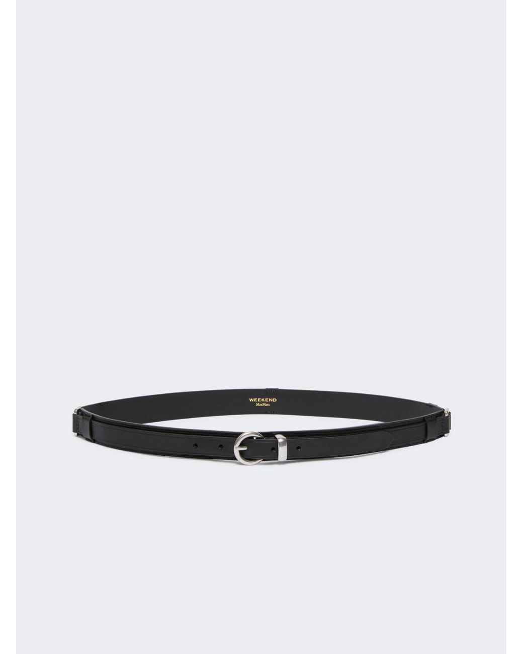 Max Mara White Leather Belt With Rectangular Rings