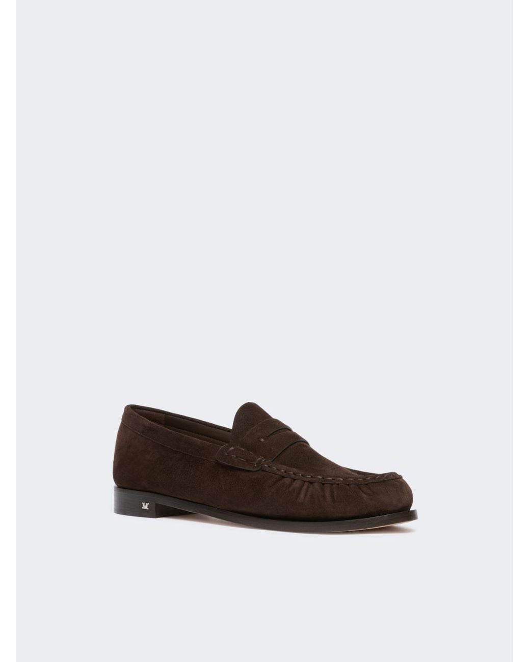 Max Mara White Suede Loafers