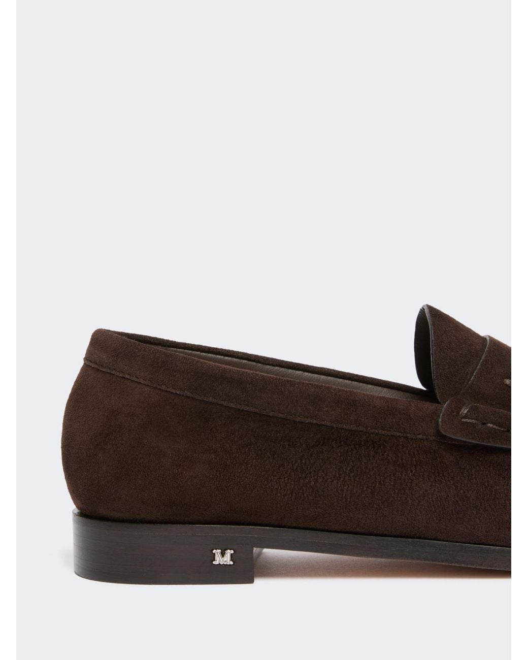 Max Mara White Suede Loafers