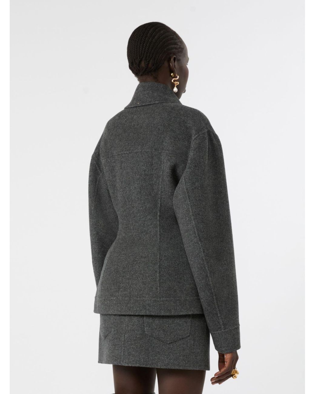 Max Mara Gray Pure Wool Jacket