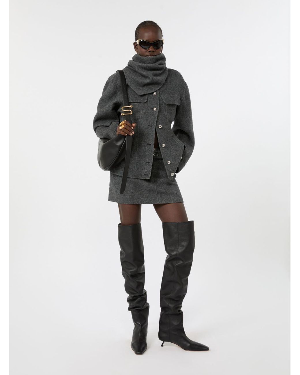 Max Mara Gray Pure Wool Jacket