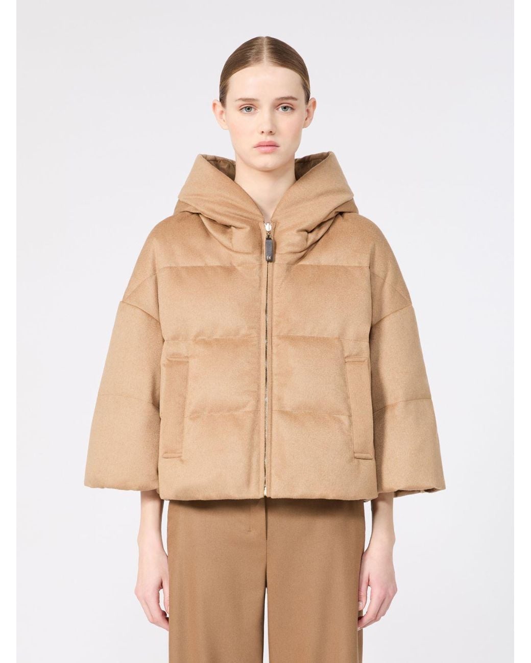 Max Mara Natural Gefüttertes Cape