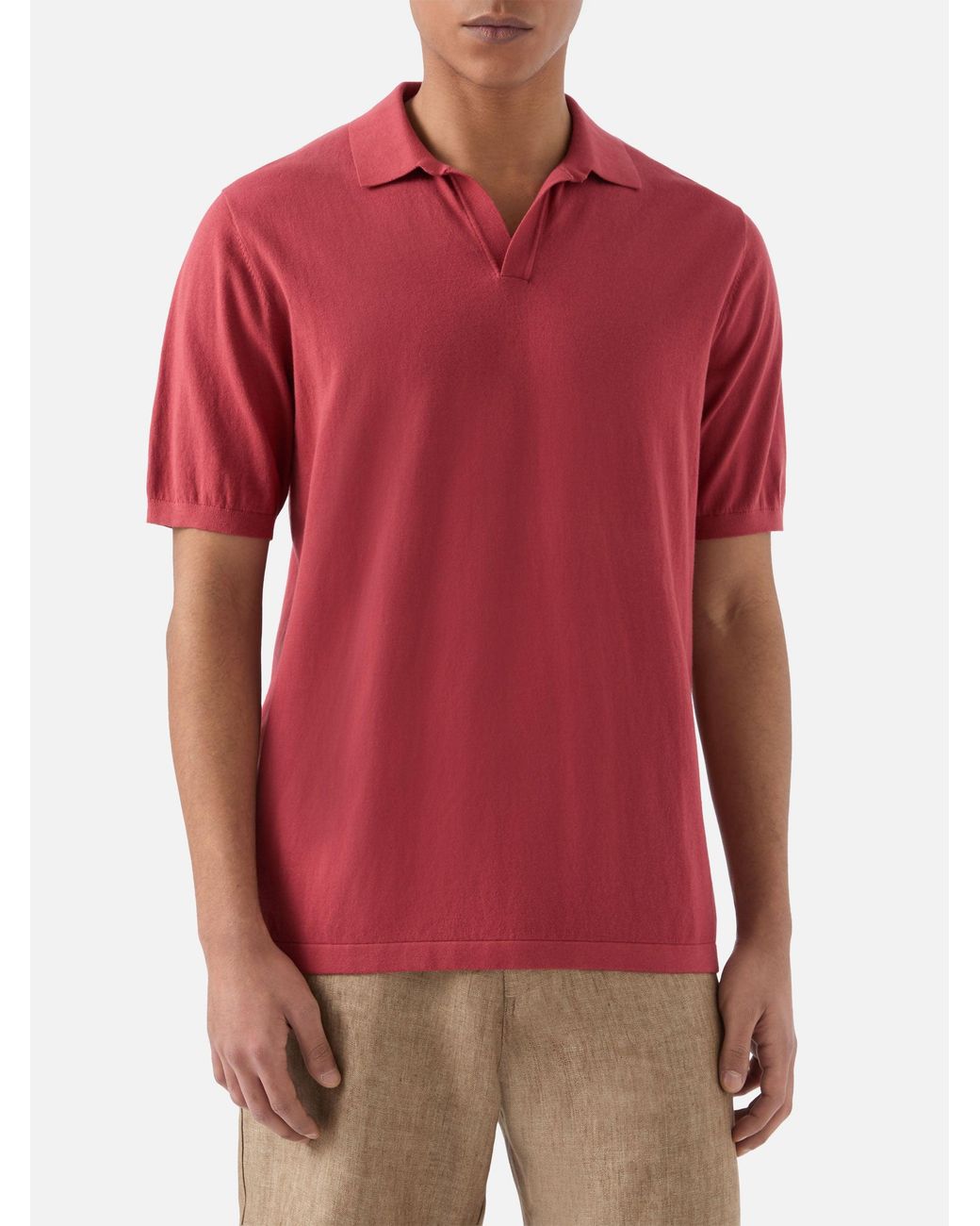 Sloan Brick Polo di Mc2 Saint Barth in Red da Uomo