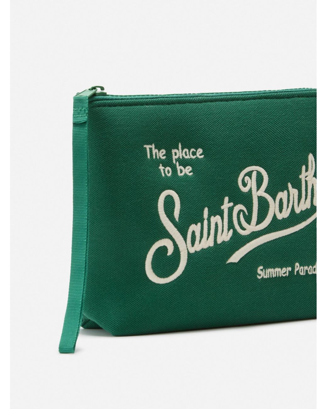 Aline Pouch With Piquet Effect di Mc2 Saint Barth in Green da Uomo