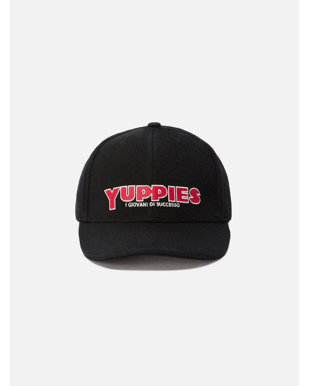 Wool Baseball Cap With Yuppies Embroidery di Mc2 Saint Barth in Black