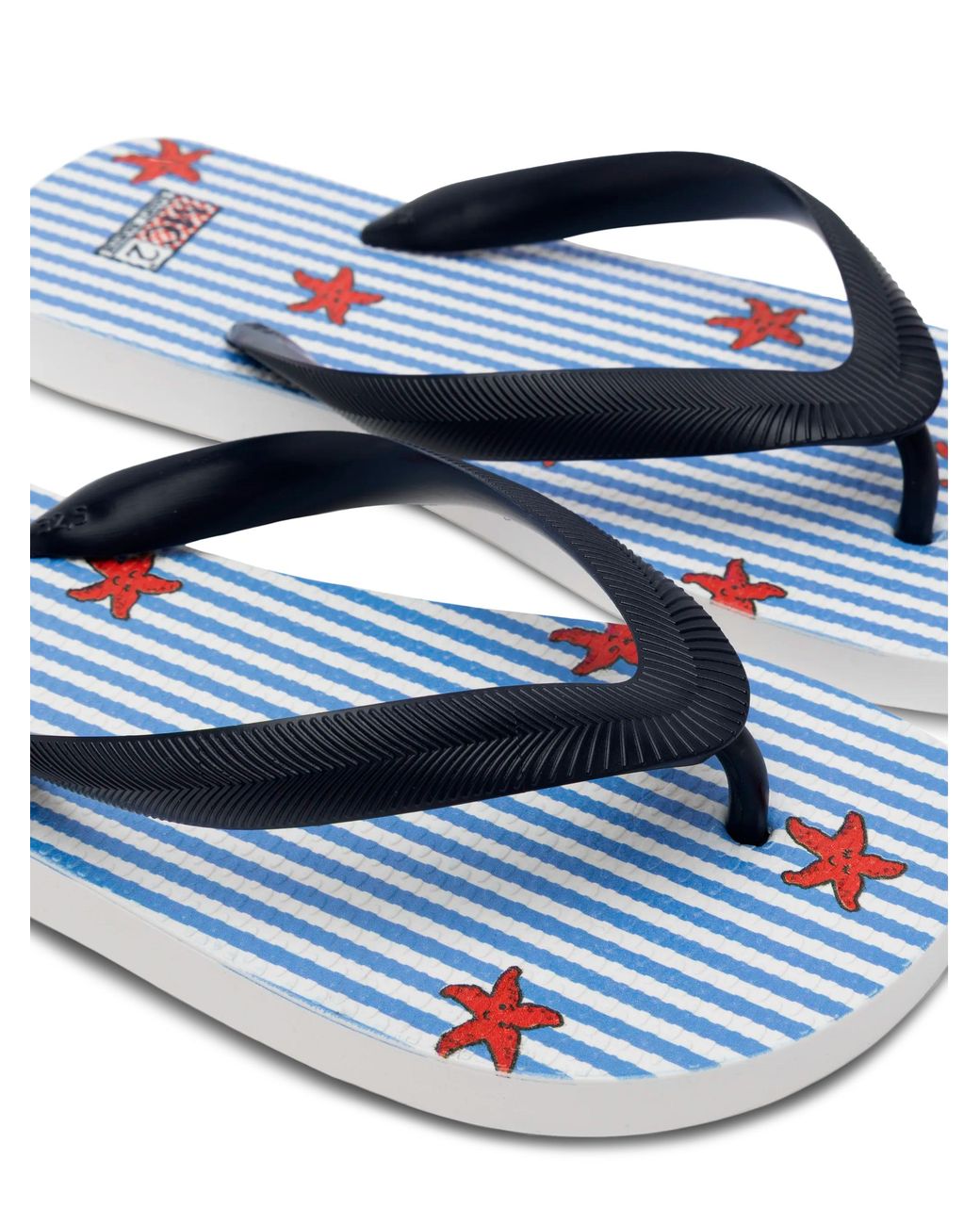 Mc2 Saint Barth Blue Flip-Flops Mit Seestern-Print