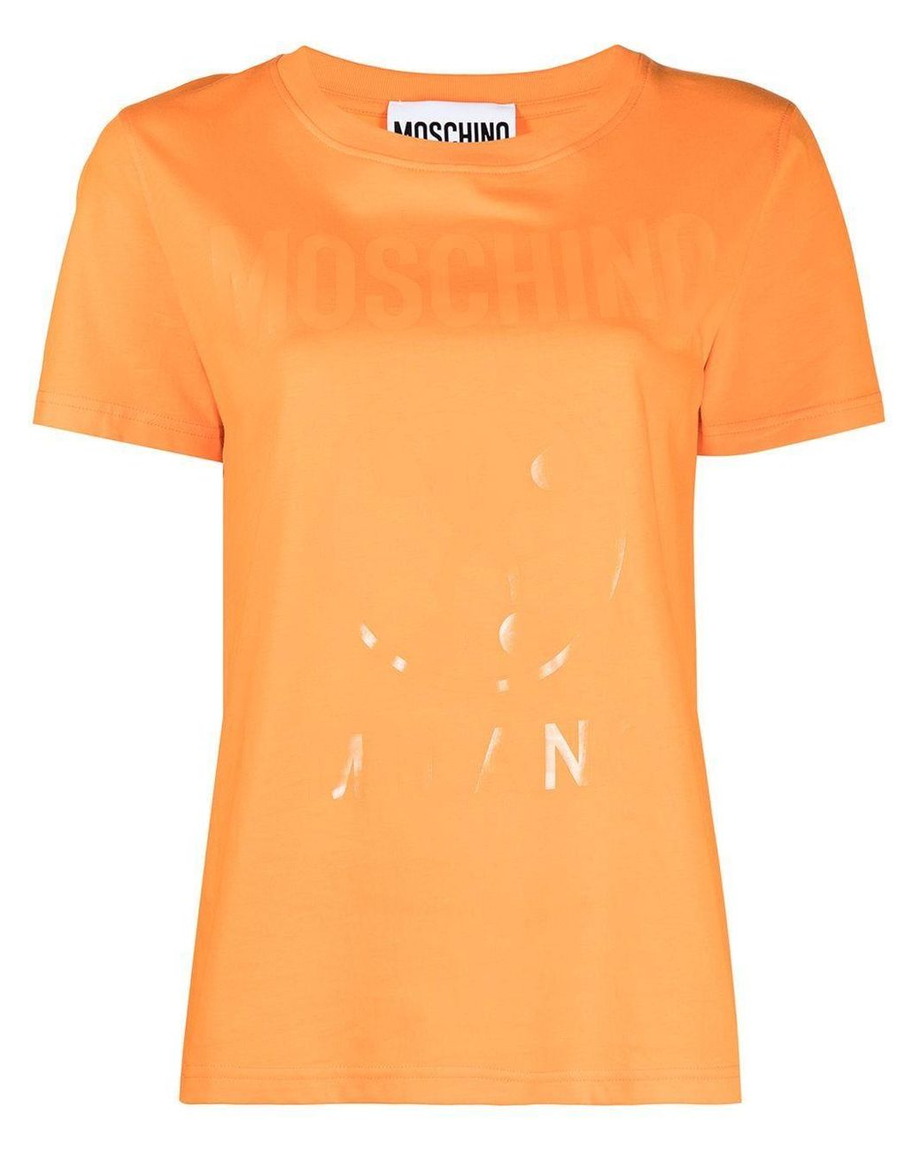Moschino Cotton T-shirt in Orange - Lyst