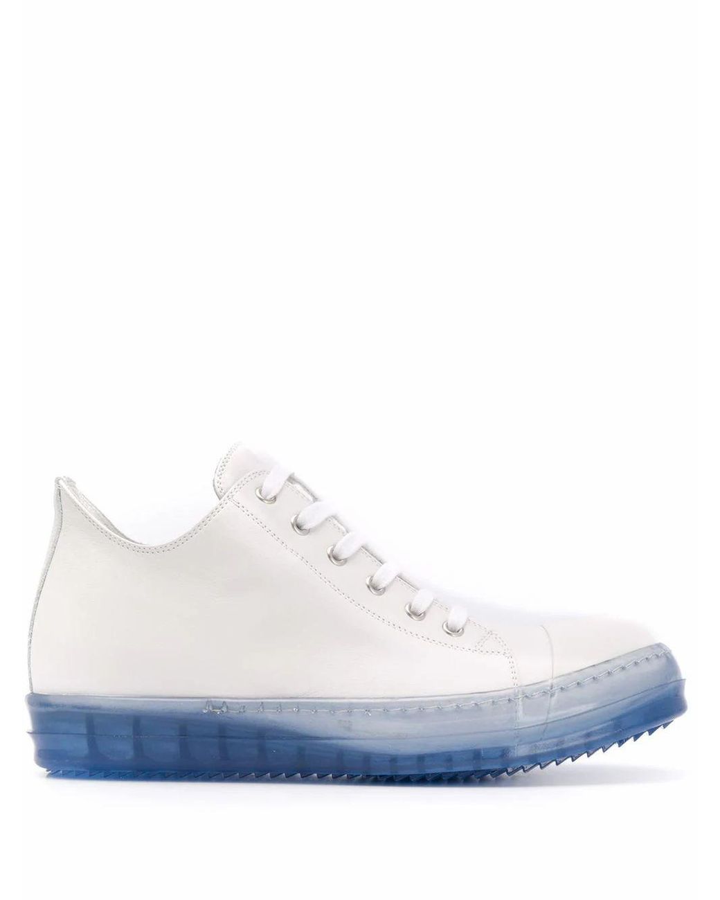Rick Owens Leather Sneakers in White for Men - Lyst