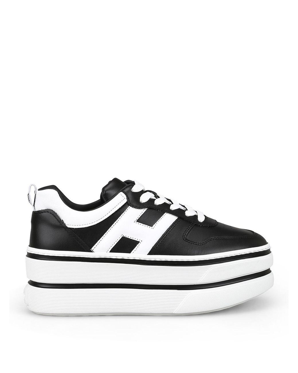 Hogan Black Leather Sneakers - Save 28% - Lyst
