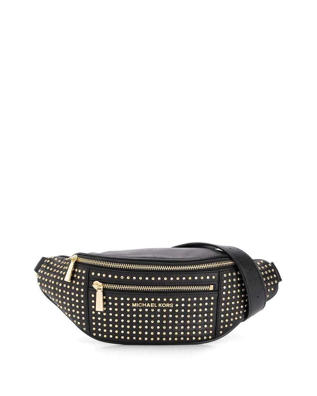 Michael Kors Black Leather Belt Bag Lyst