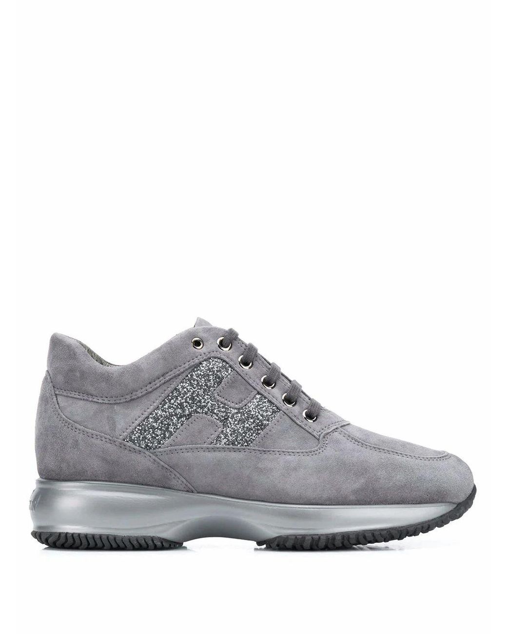 Hogan Suede Sneakers in Grey (Gray) - Lyst
