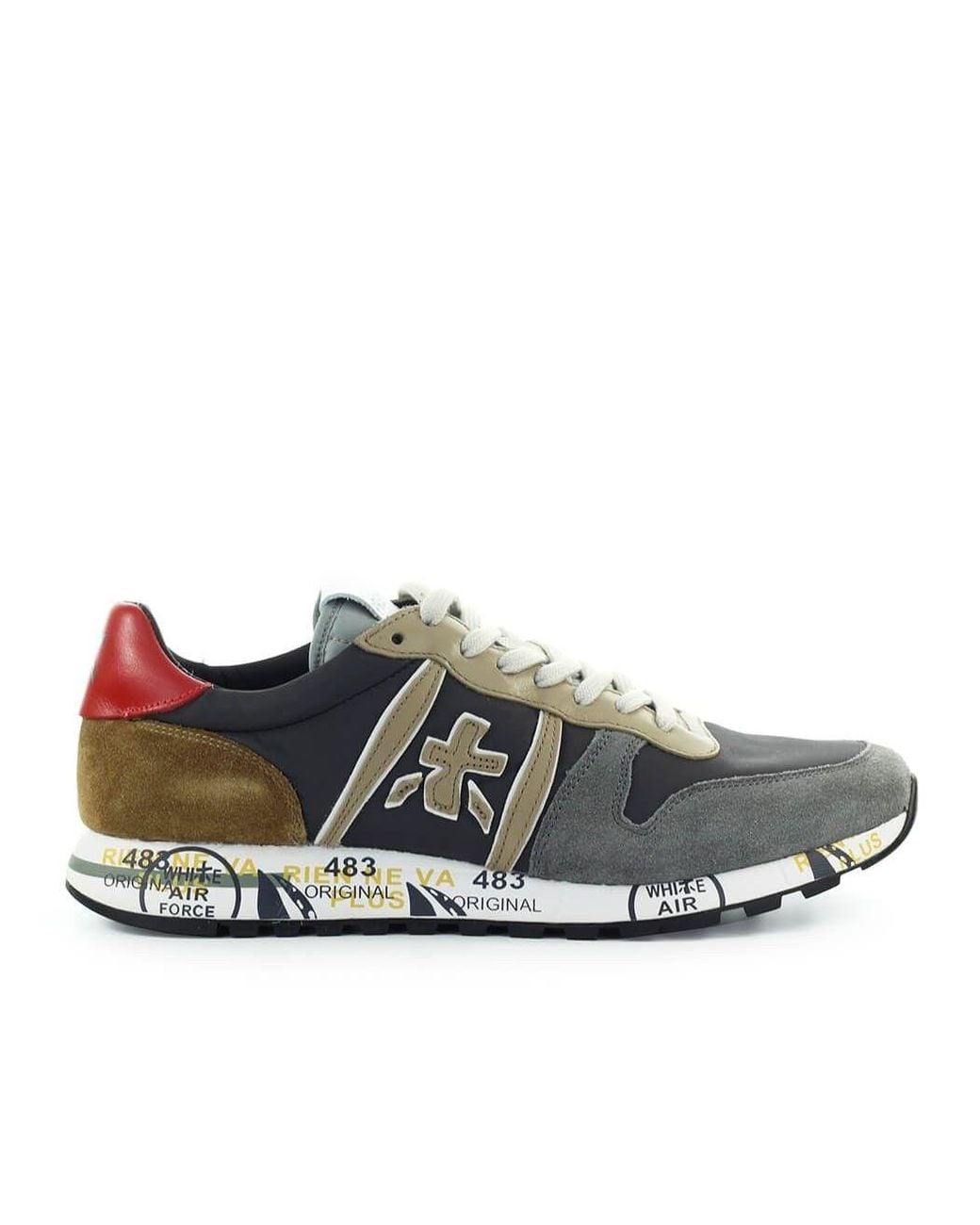 Premiata Leather Sneakers in Gray for Men Lyst