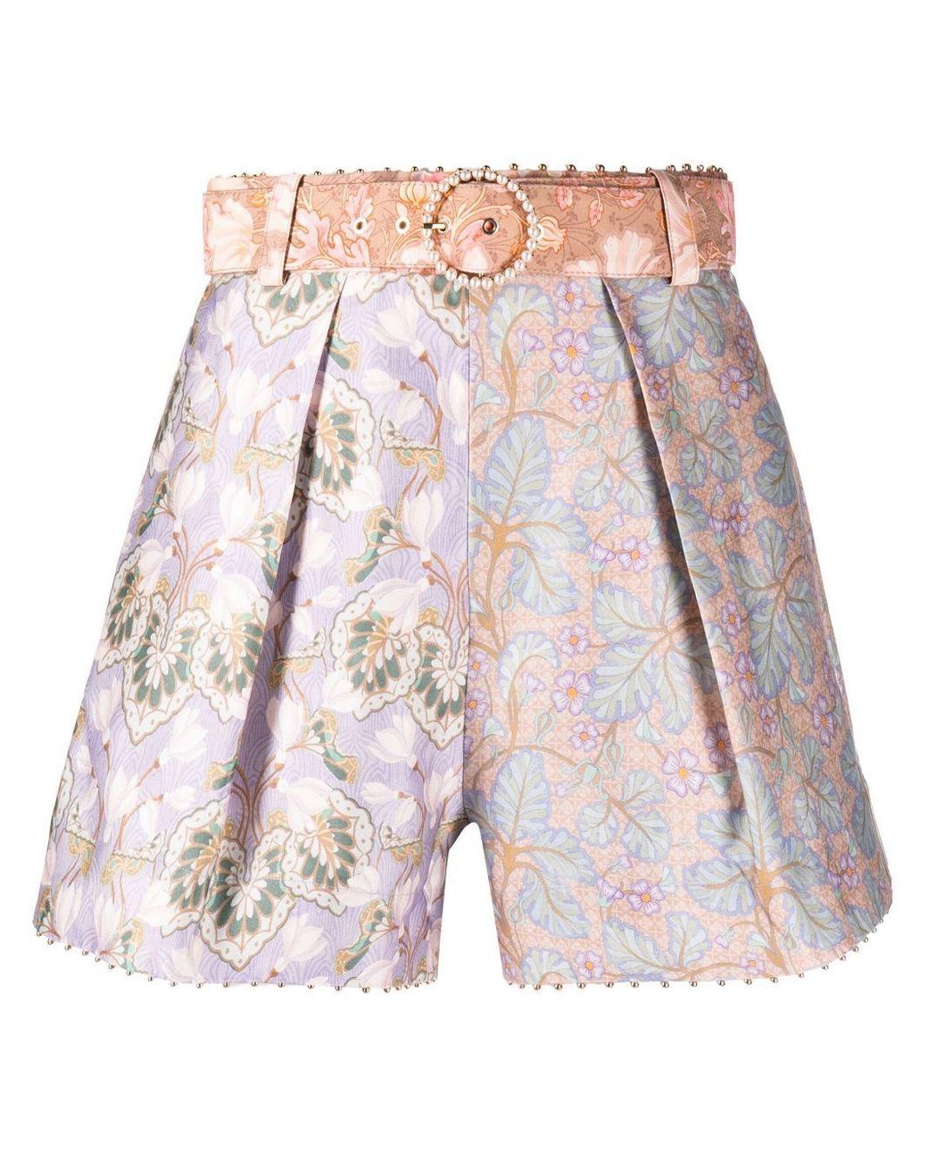 High-Rise Shorts mit Guertel in Lila Damen Bekleidung Kurze Hosen Mini Shorts Zimmermann Leinen Exklusiv bei Mytheresa 