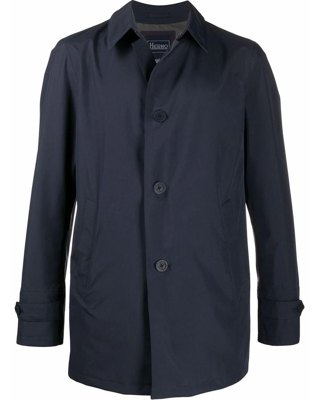 Herno Polyester Coat in Blue for Men - Lyst
