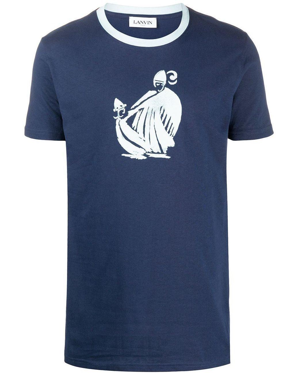 Lanvin Cotton T-shirt in Blue for Men - Lyst