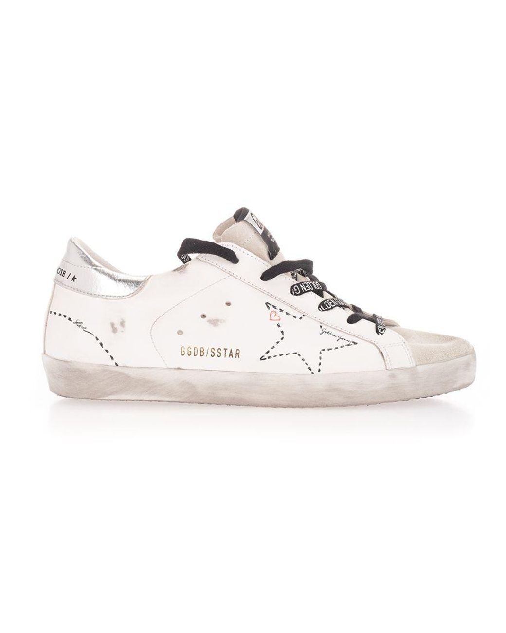 Golden Goose Deluxe Brand Leather Sneakers in White - Lyst