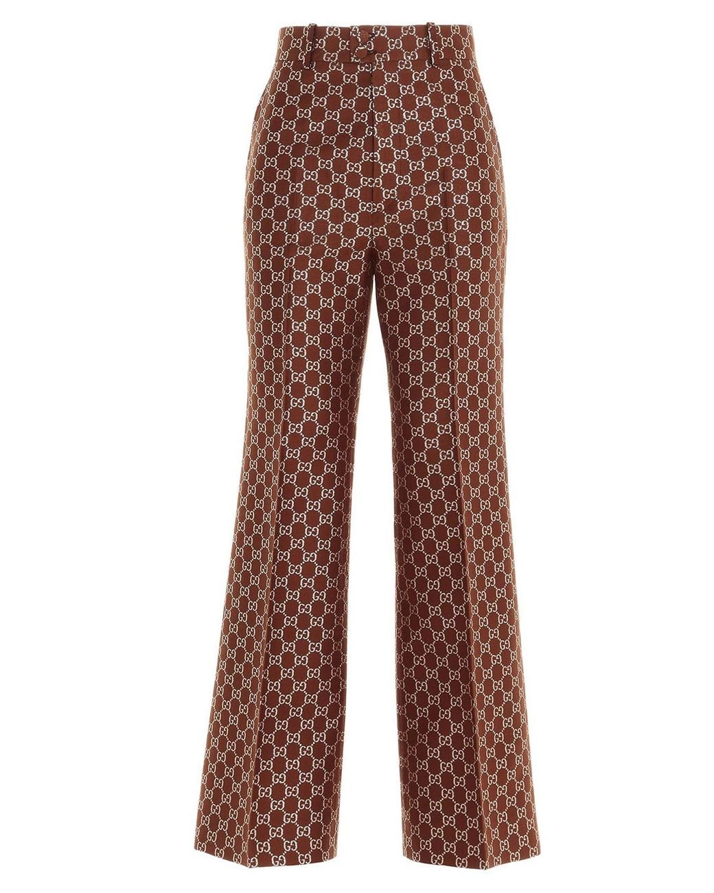 Gucci Wool Pants in Brown Lyst
