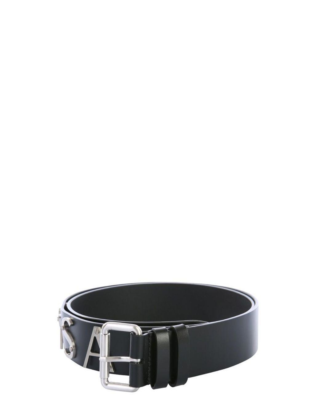 Versace Leather Belt in Black for Men - Lyst