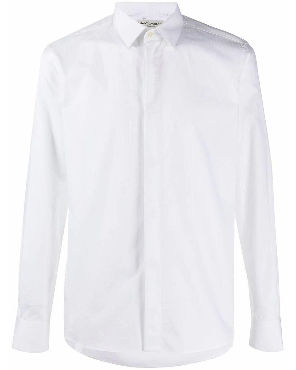 Saint Laurent Cotton Shirt in White for Men - Lyst