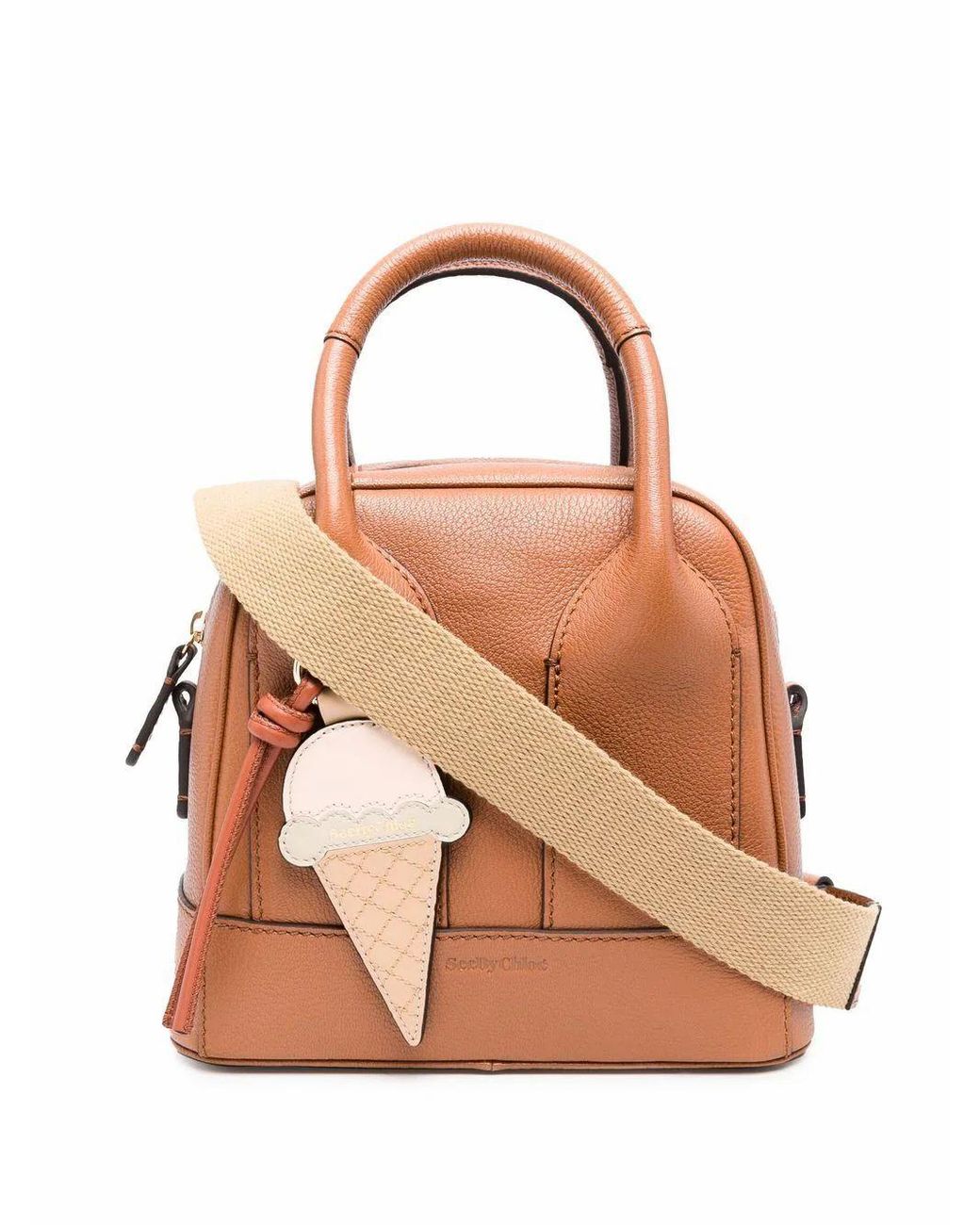 See By Chloé Odessa Small Bowling Bag in Brown | Lyst