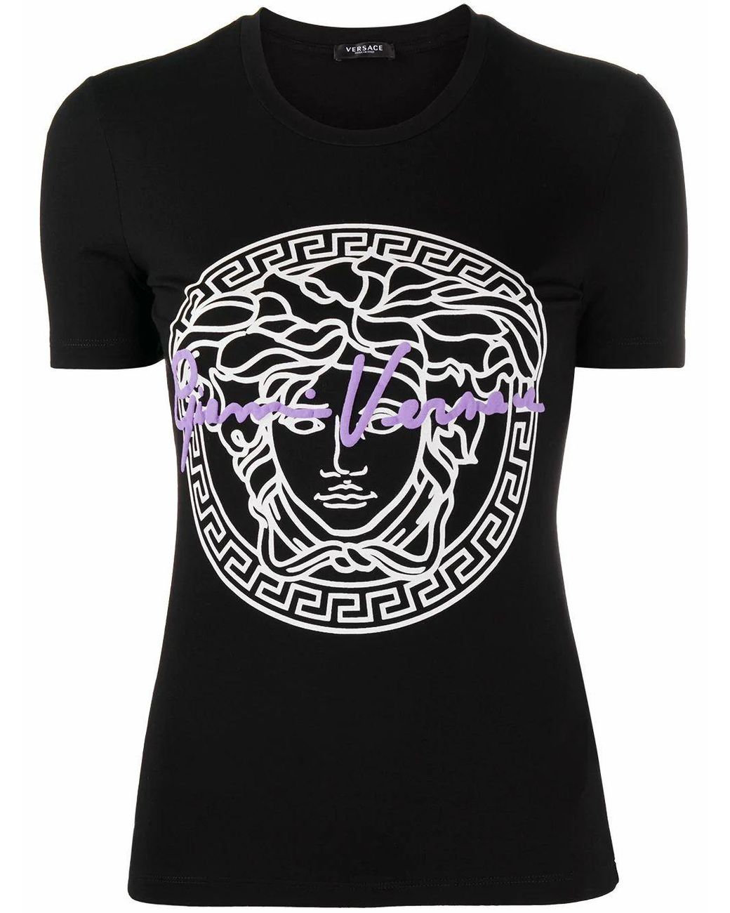 Versace Synthetic Viscose T-shirt in Black - Lyst