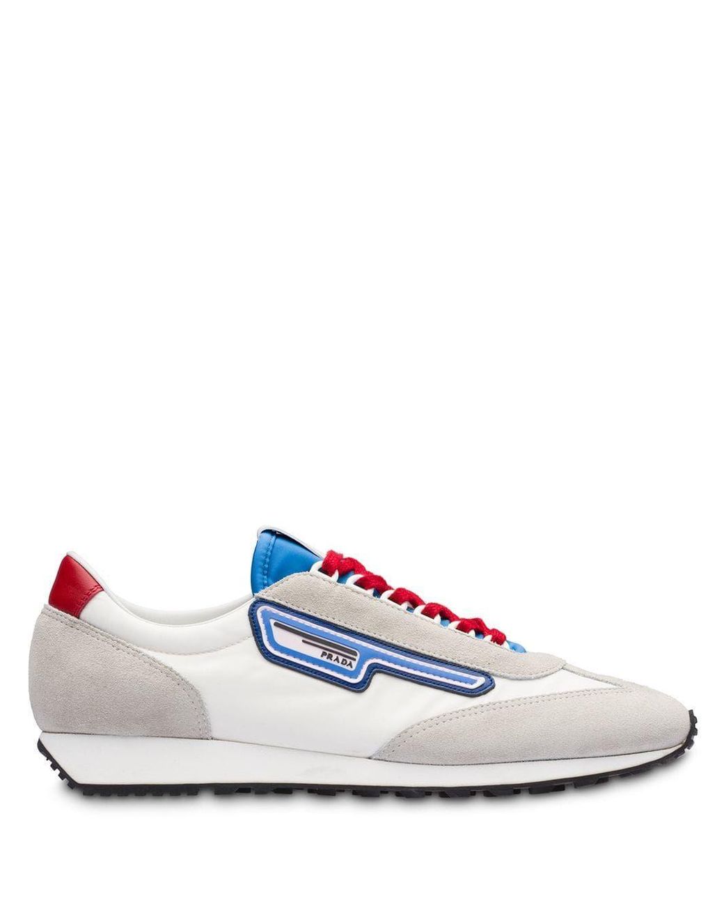 prada grey suede trainers