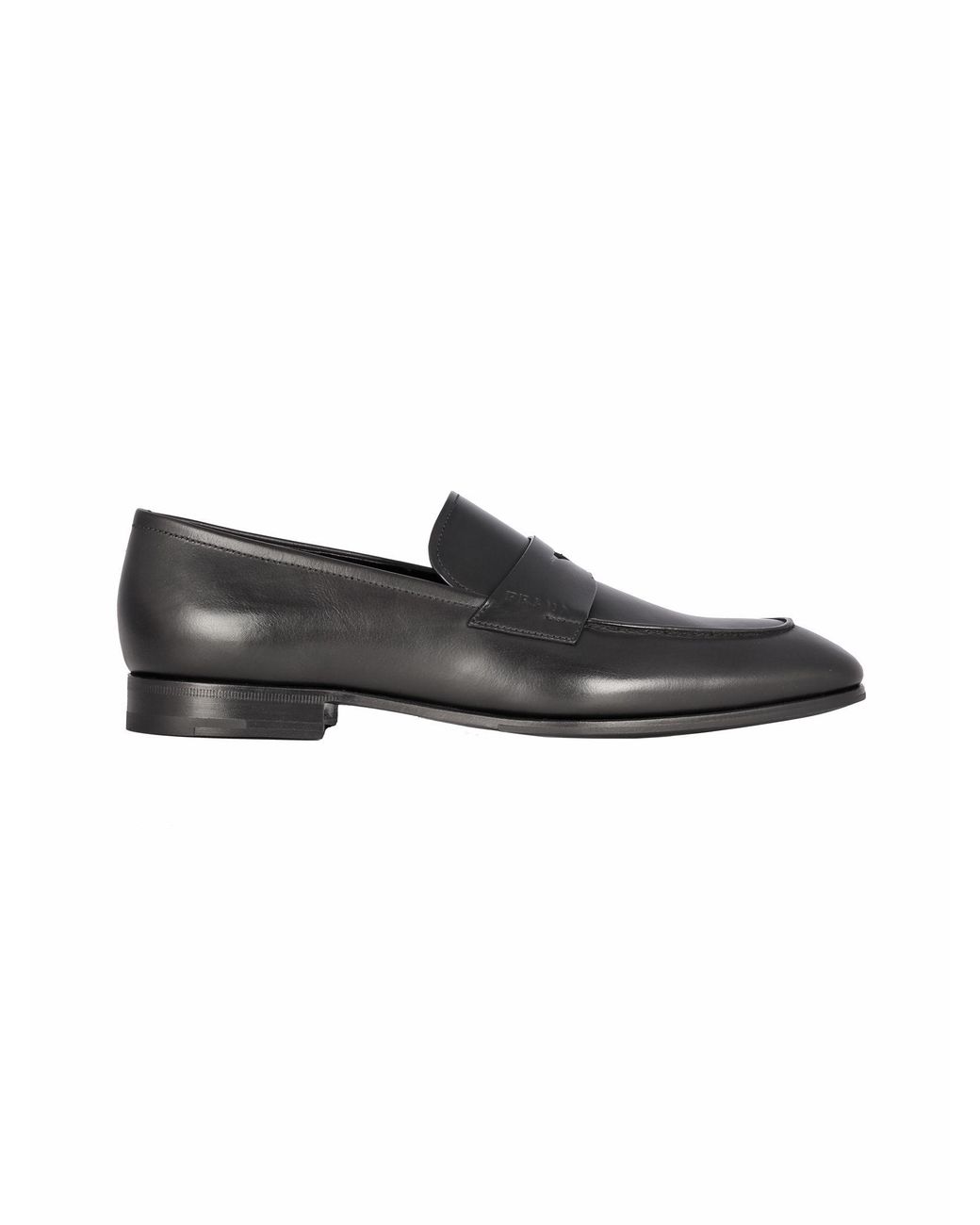 Prada Leather Loafers in Black for Men - Lyst