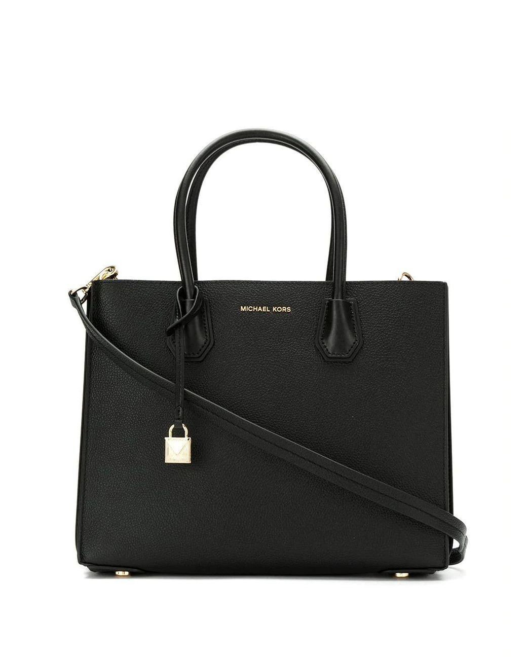 Michael Kors Black Leather Handbag Lyst